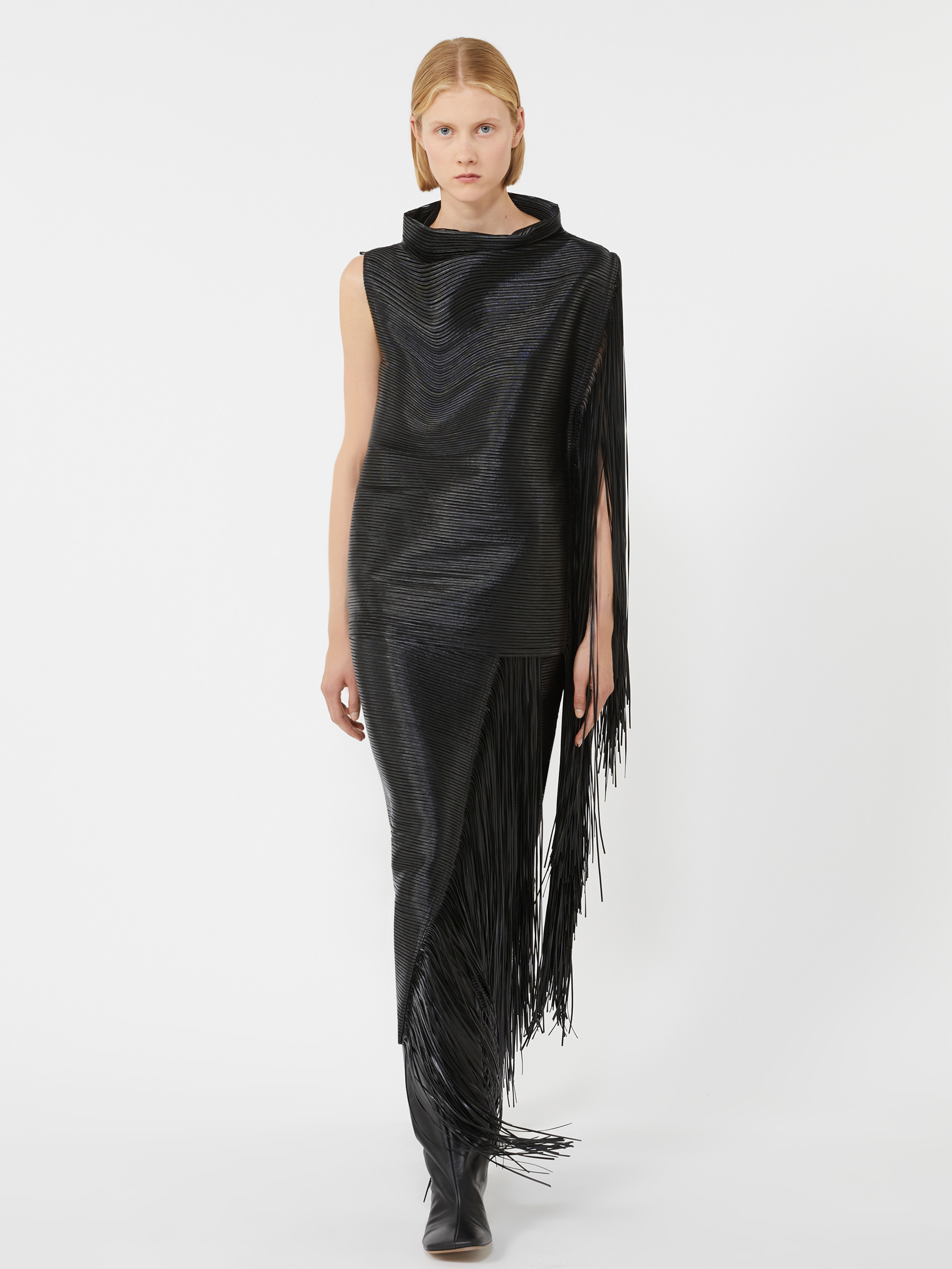 APE1234 Midi skirt with fringes - RUNWAY - 2