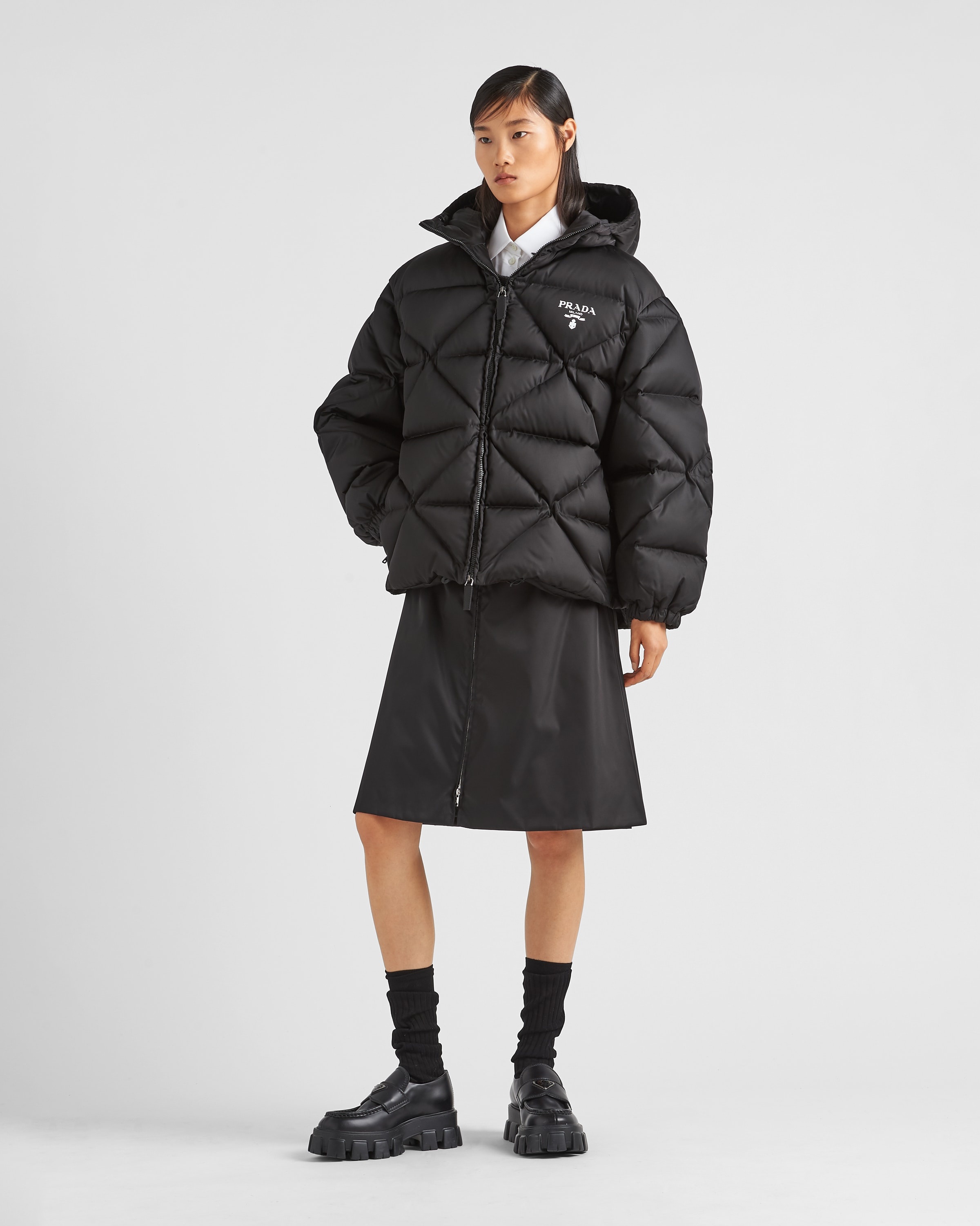 Oversized Re-Nylon Gabardine down jacket - 2