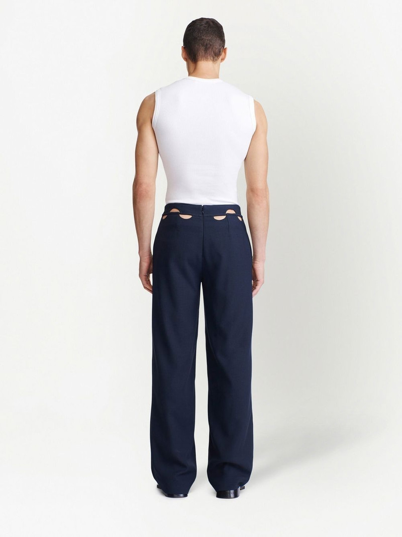 hinge-seam straight trousers 6