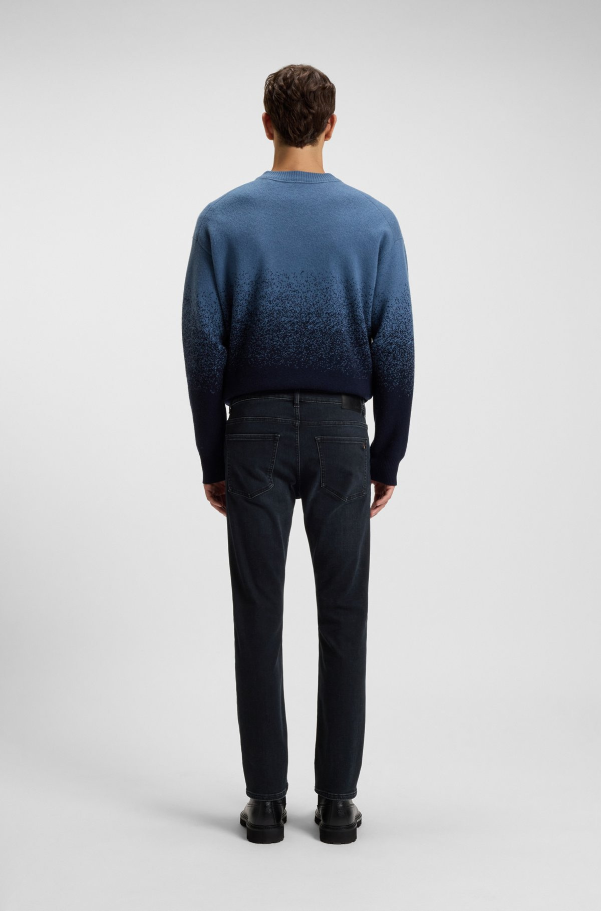 DELAWARE SLIM-FIT JEANS IN BLUE-BLACK SOFT-MOTION DENIM - 4