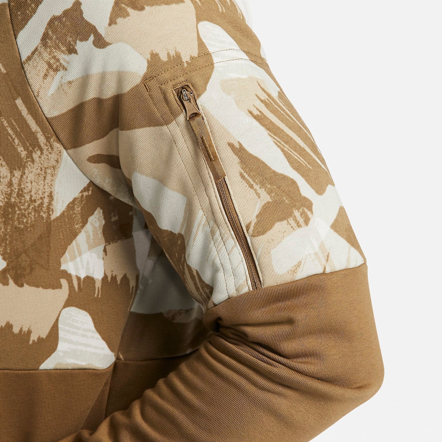 Nike Camo Dri FIT Fleece Full Zip Hoodie 'Brown' DQ4791-242 - 4