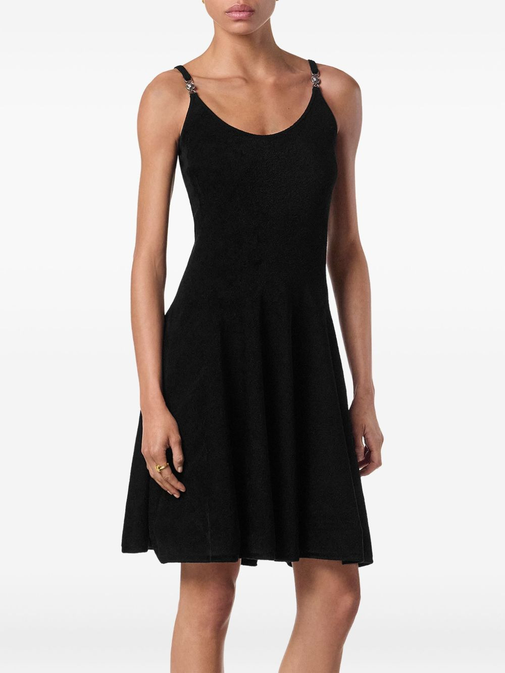 embellished scoop-neck mini dress - 3