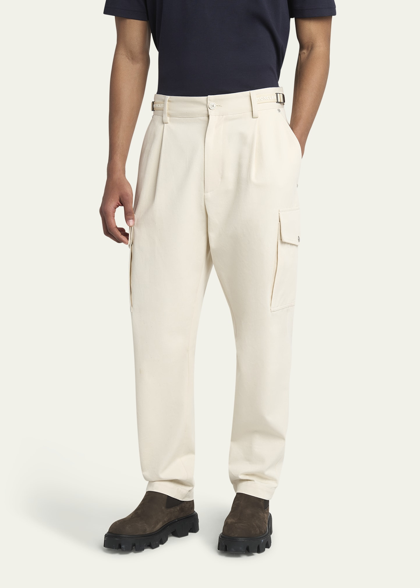 Men's Pleated Cargo Trousers - 4