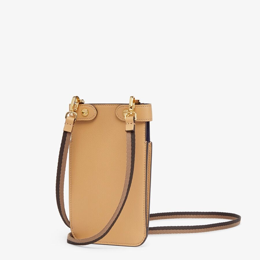 Beige leather pouch - 2