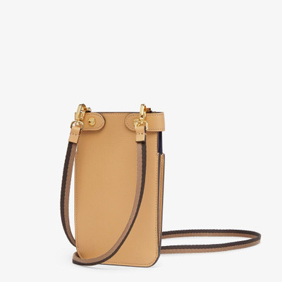 FENDI Beige leather pouch outlook