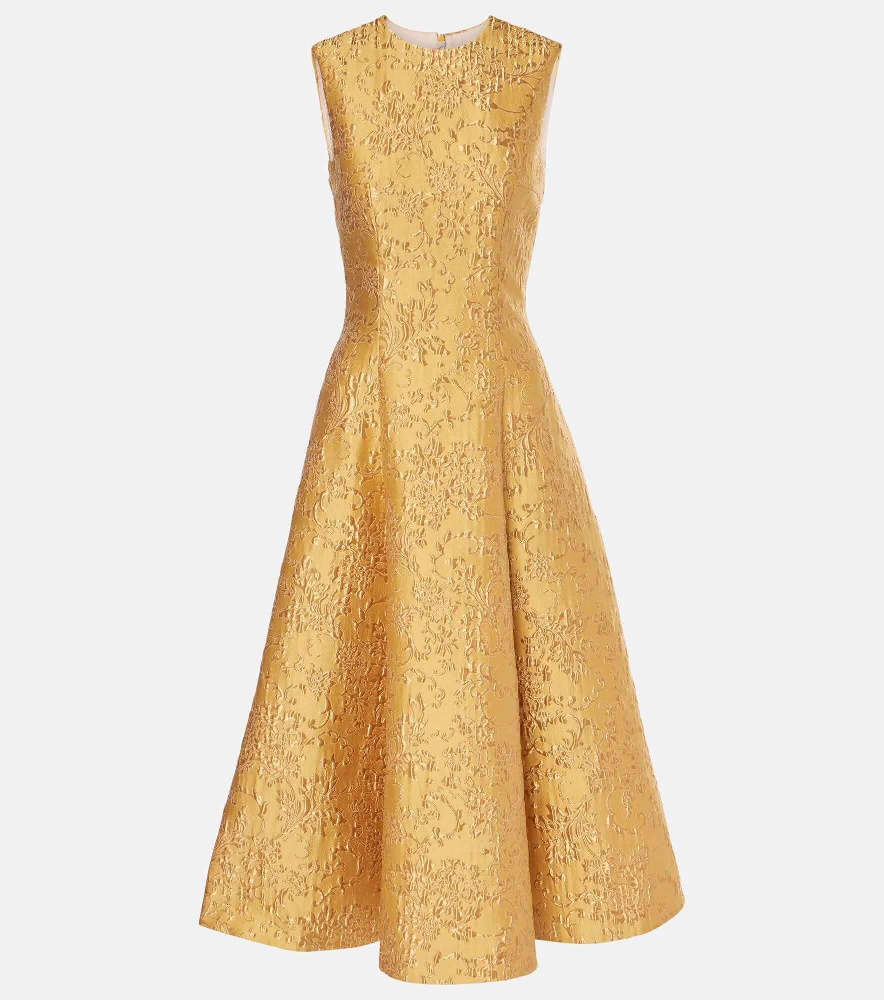 Mara floral embossed jacquard midi dress - 1