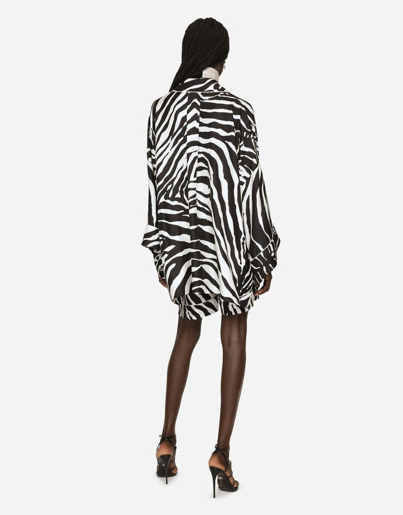 Zebra-print twill shirt 3