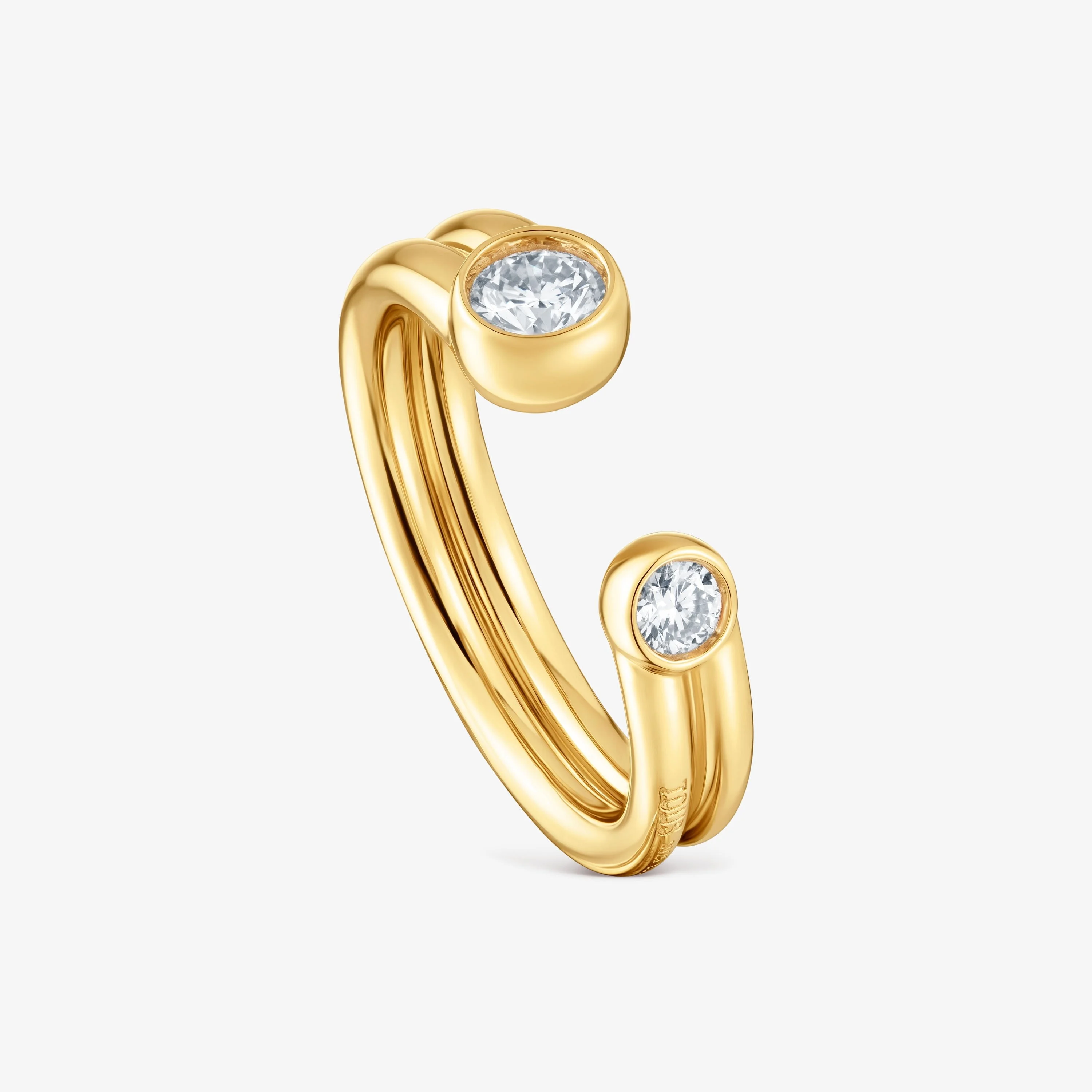 Open ring with 18kt gold vermeil and laboratory-grown diamonds TOUS Straight LGD - 1