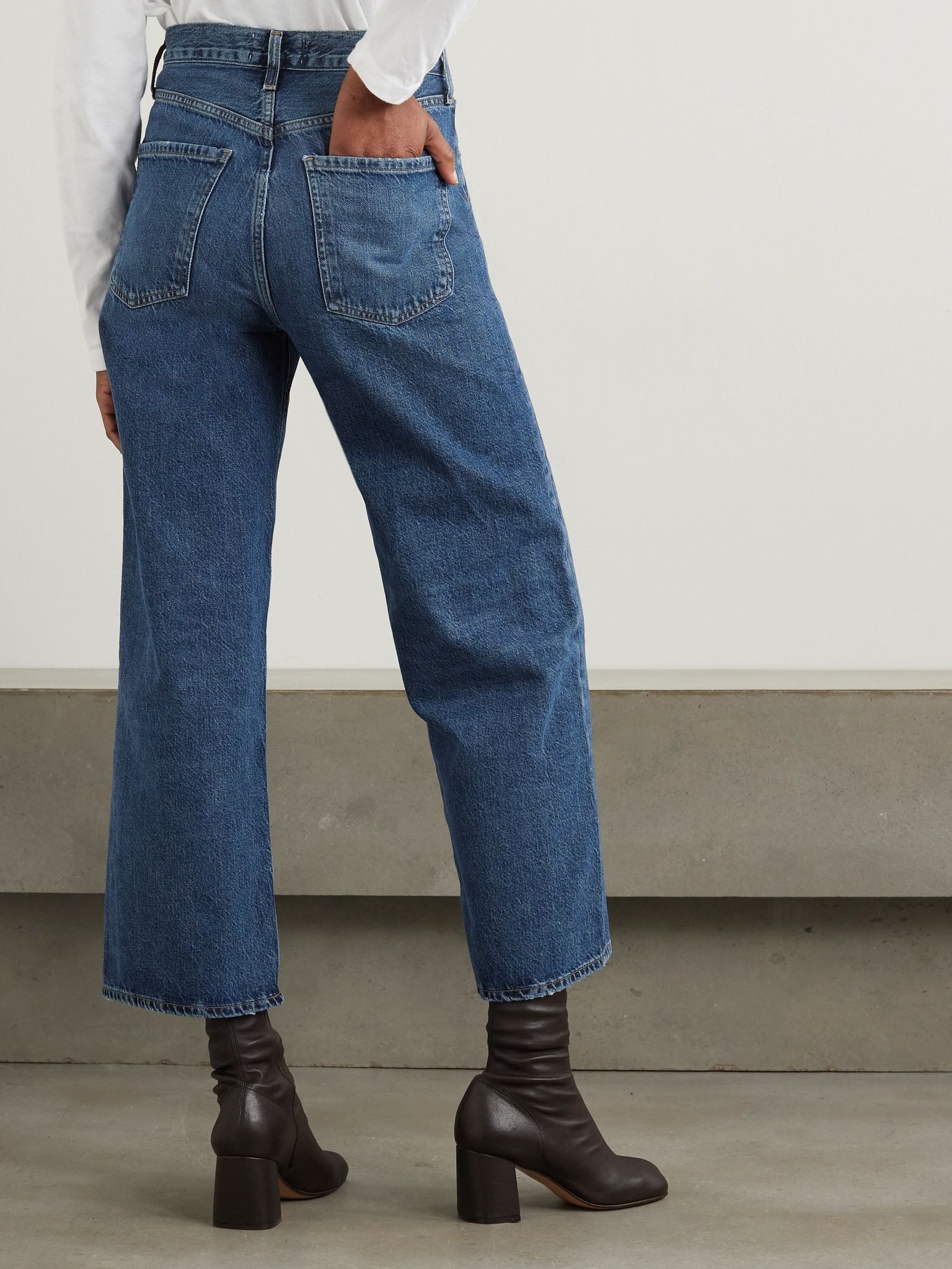 Ren high-rise wide-leg recycled jeans Mid denim - 4