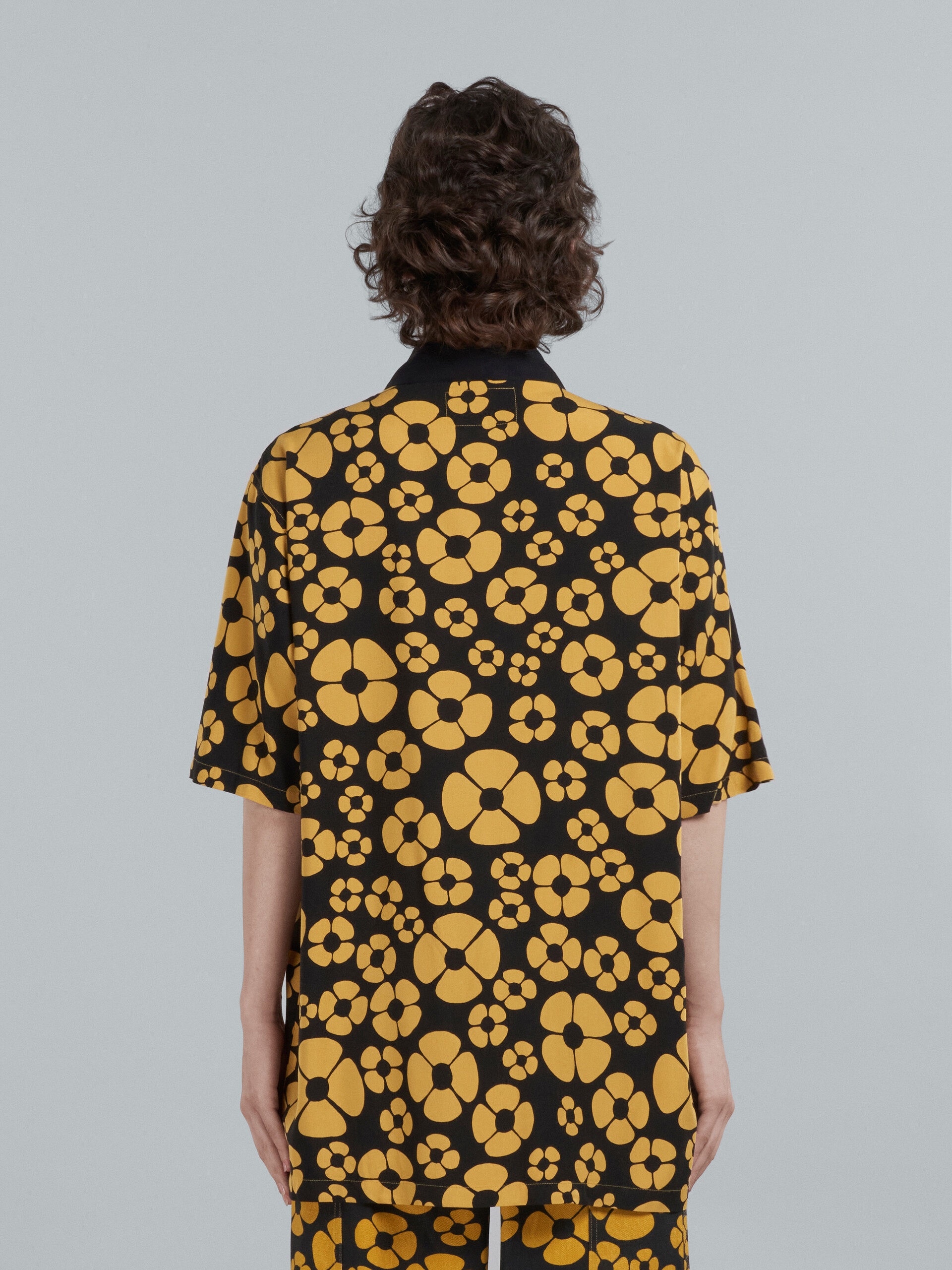 MARNI X CARHARTT WIP - YELLOW SHORT-SLEEVED FLORAL SHIRT - 3