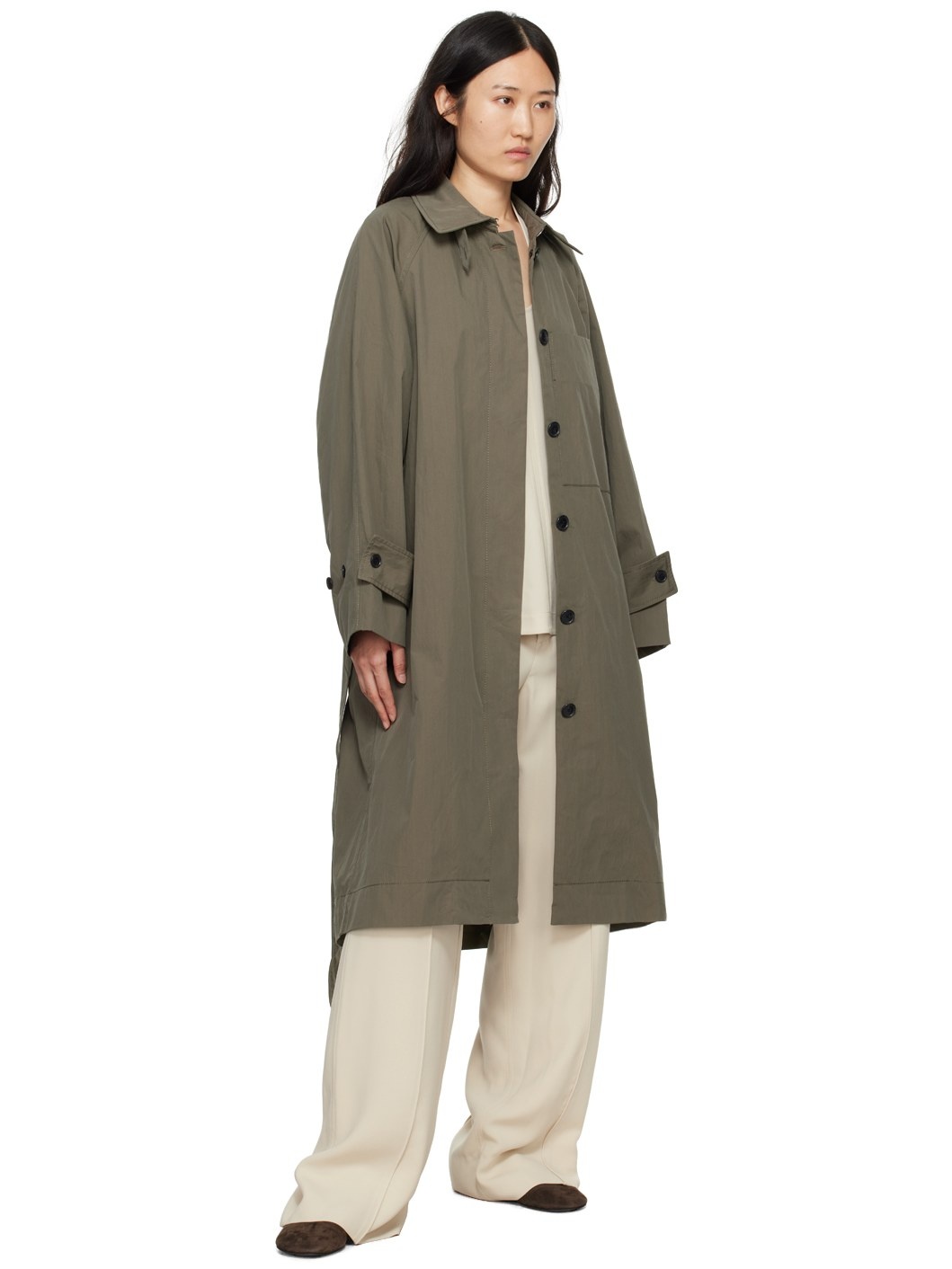 Khaki Proenza Schouler White Label Clark Trench Coat - 4