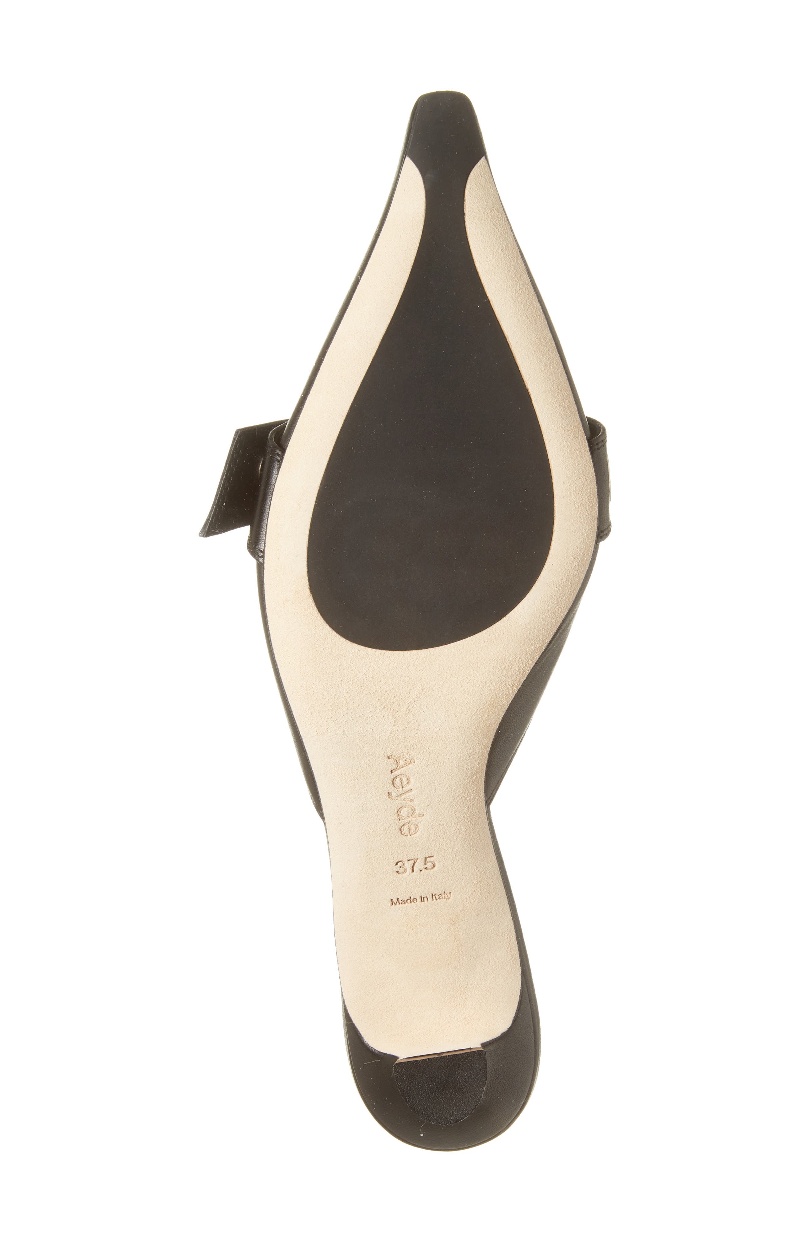 aeyde Danielle Grosgrain Pointed Toe Mule in Black at Nordstrom - 6