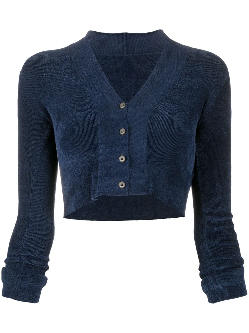 cropped V-neck cardigan - 1