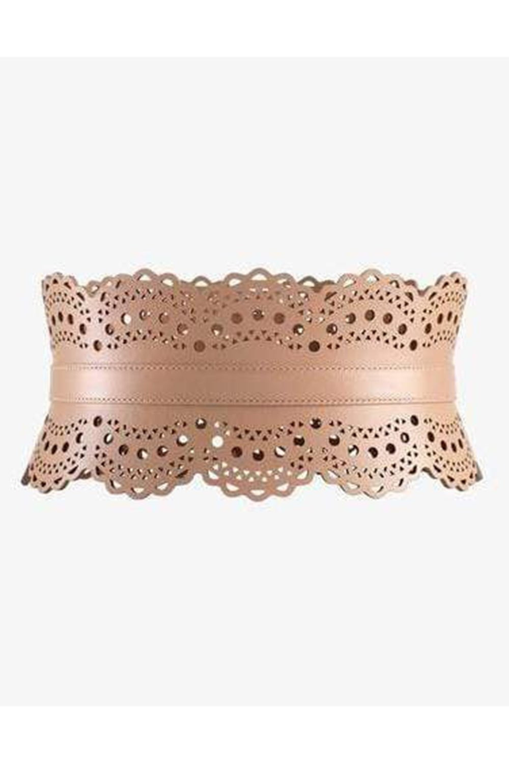 Sandy Openwork Leather Corset Belt - 3