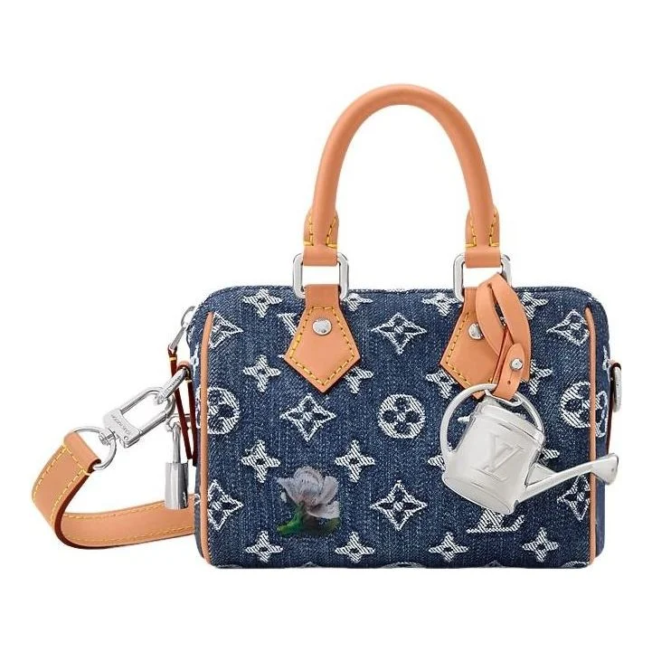 LOUIS VUITTON Speedy 18 Bandoulière 'Blue' M27557 - 1