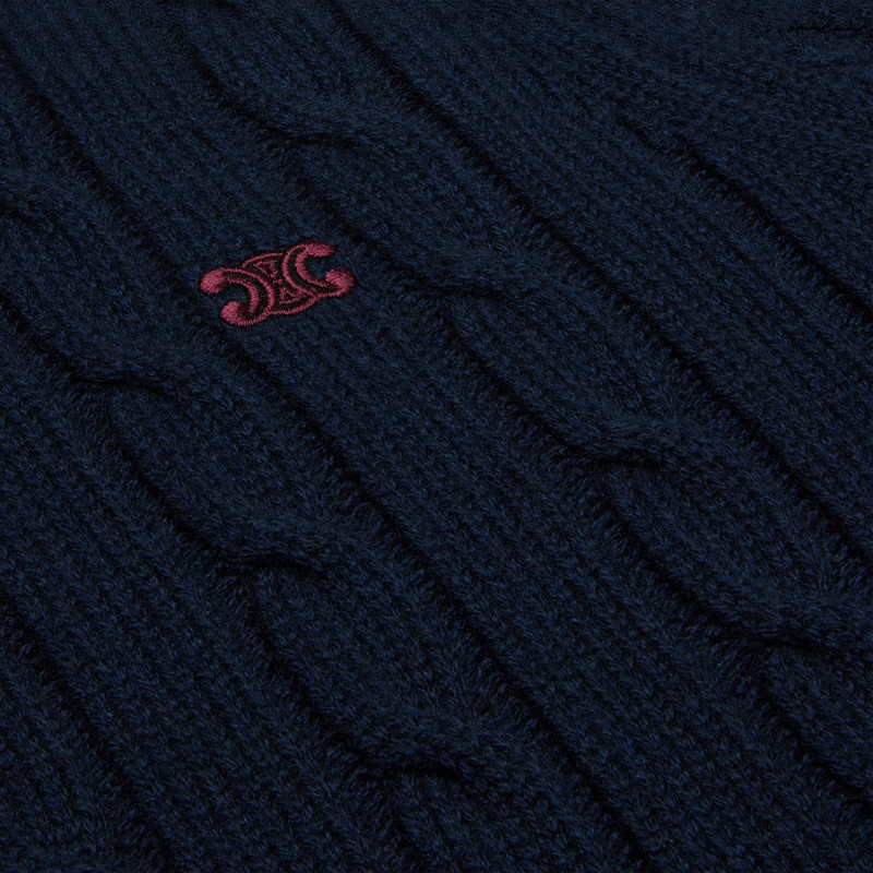 cable-knit triomphe cardigan in cashmere 4