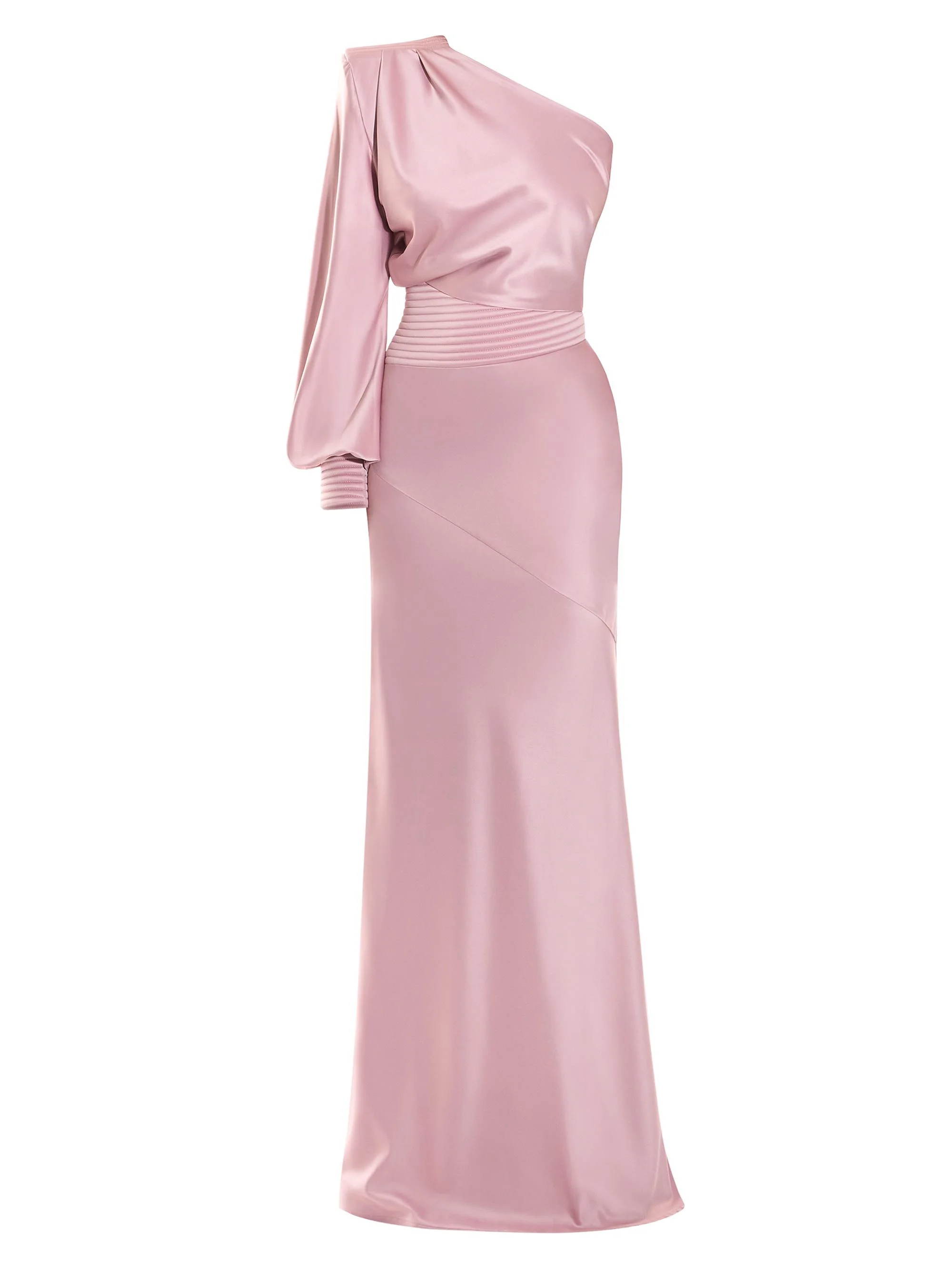 Women's Don't Look Now One-Shoulder Gown - Blush - 1