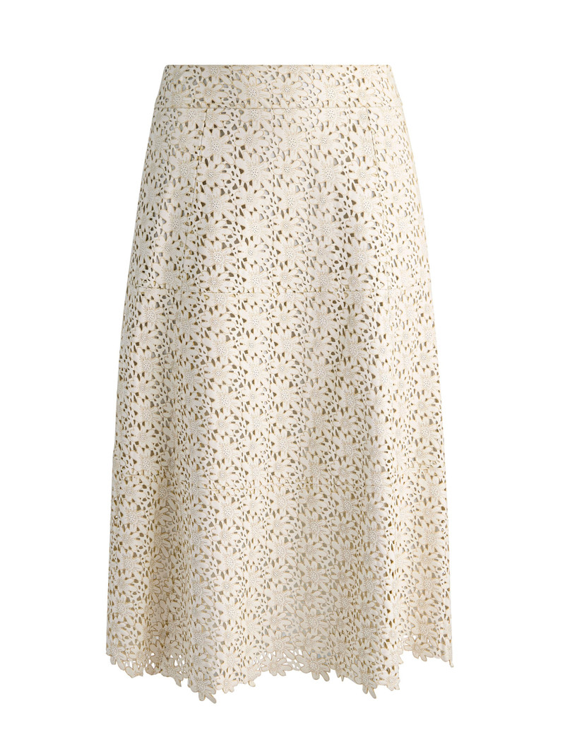 SOSIE LASER-CUT LEATHER MIDI SKIRT 1