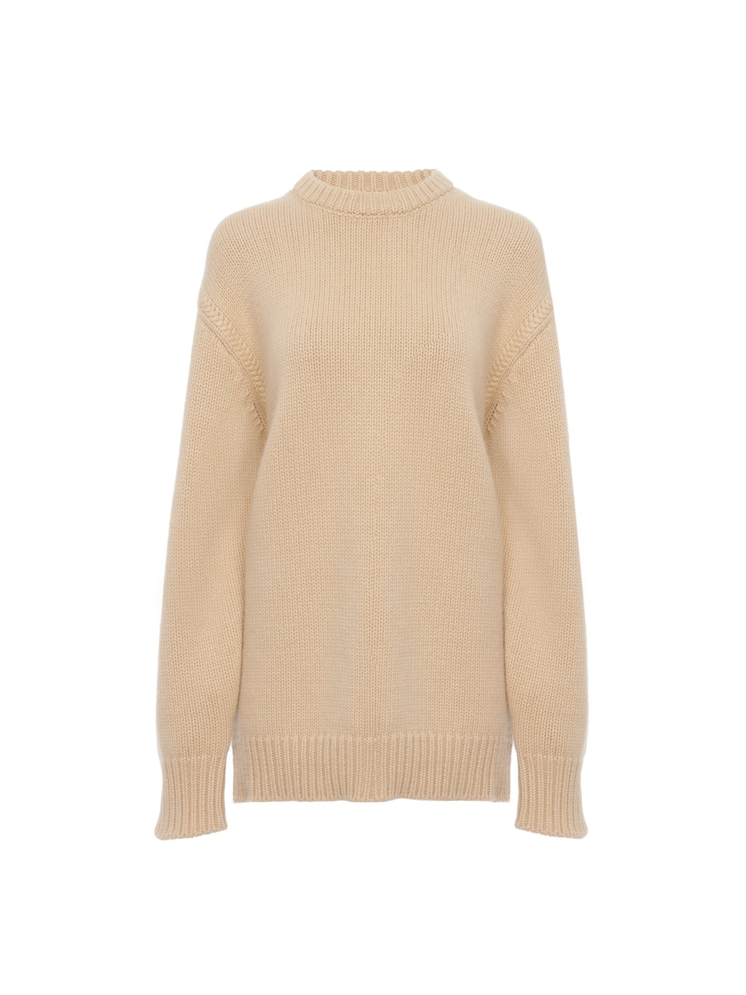 OVERSIZED KNITTED SWEATER IN CASHMERE & COTTON - 1