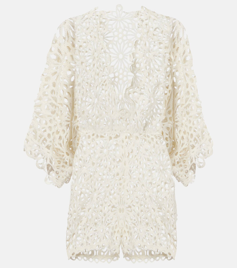 Crochet cotton-blend minidress 1