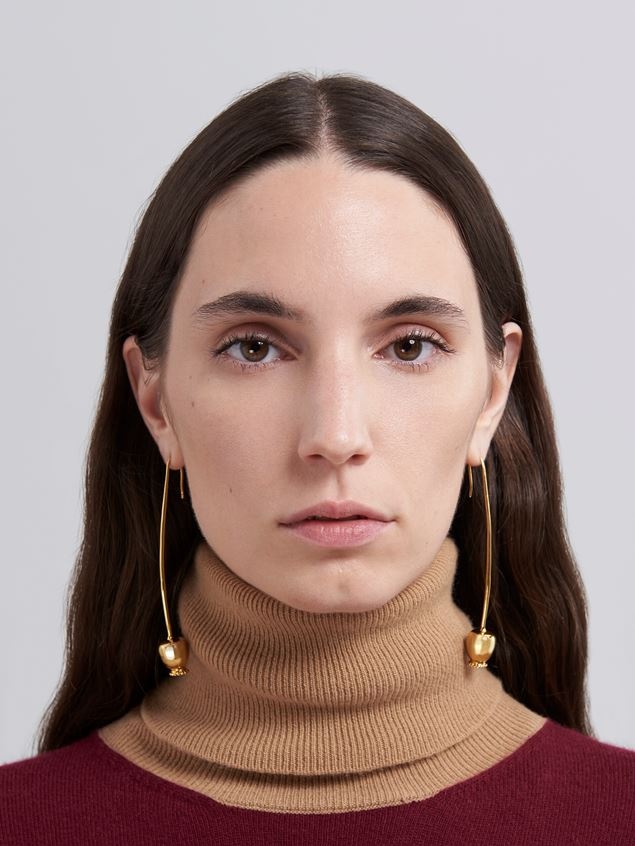 BRASS FLORA POPPY EARRINGS - 2