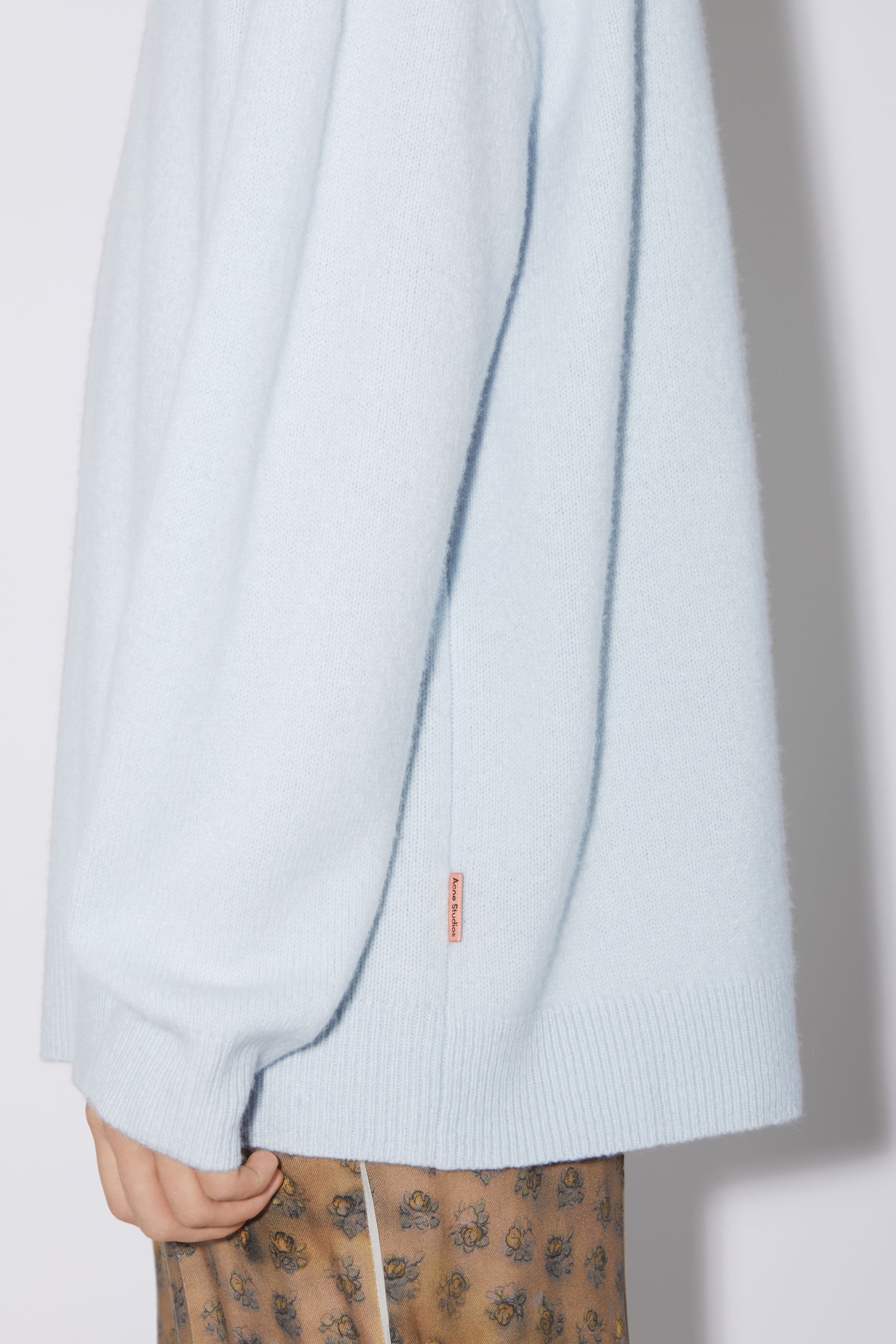 Wool cashmere hoodie - Dusty blue - 4