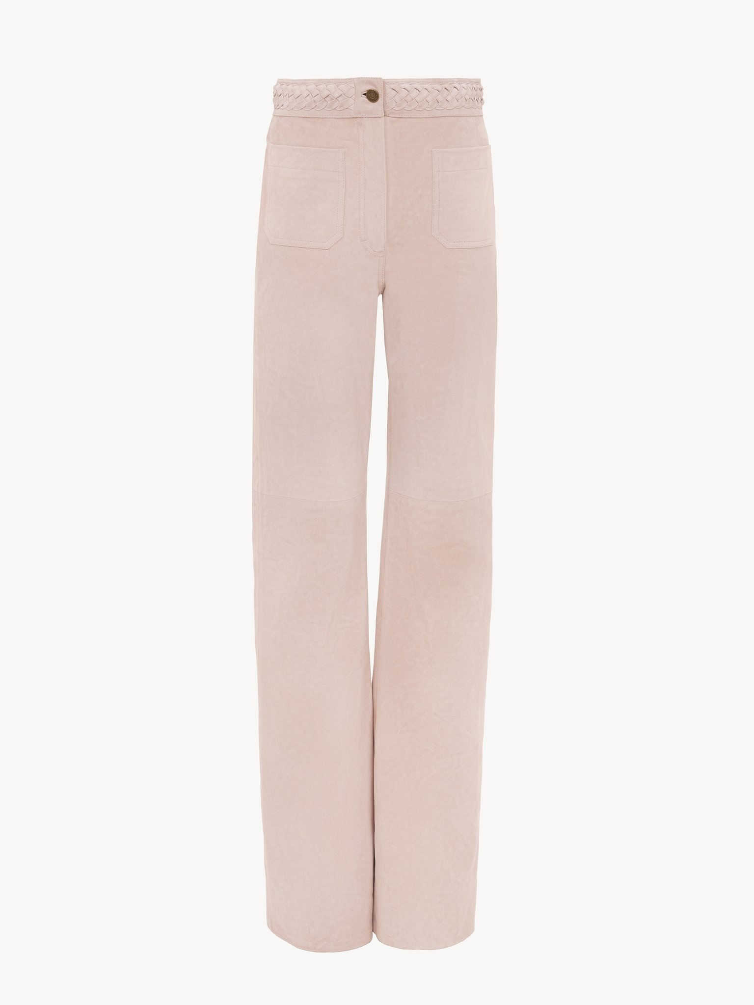 HIGH-RISE FLARED PANTS IN SUEDE - 2