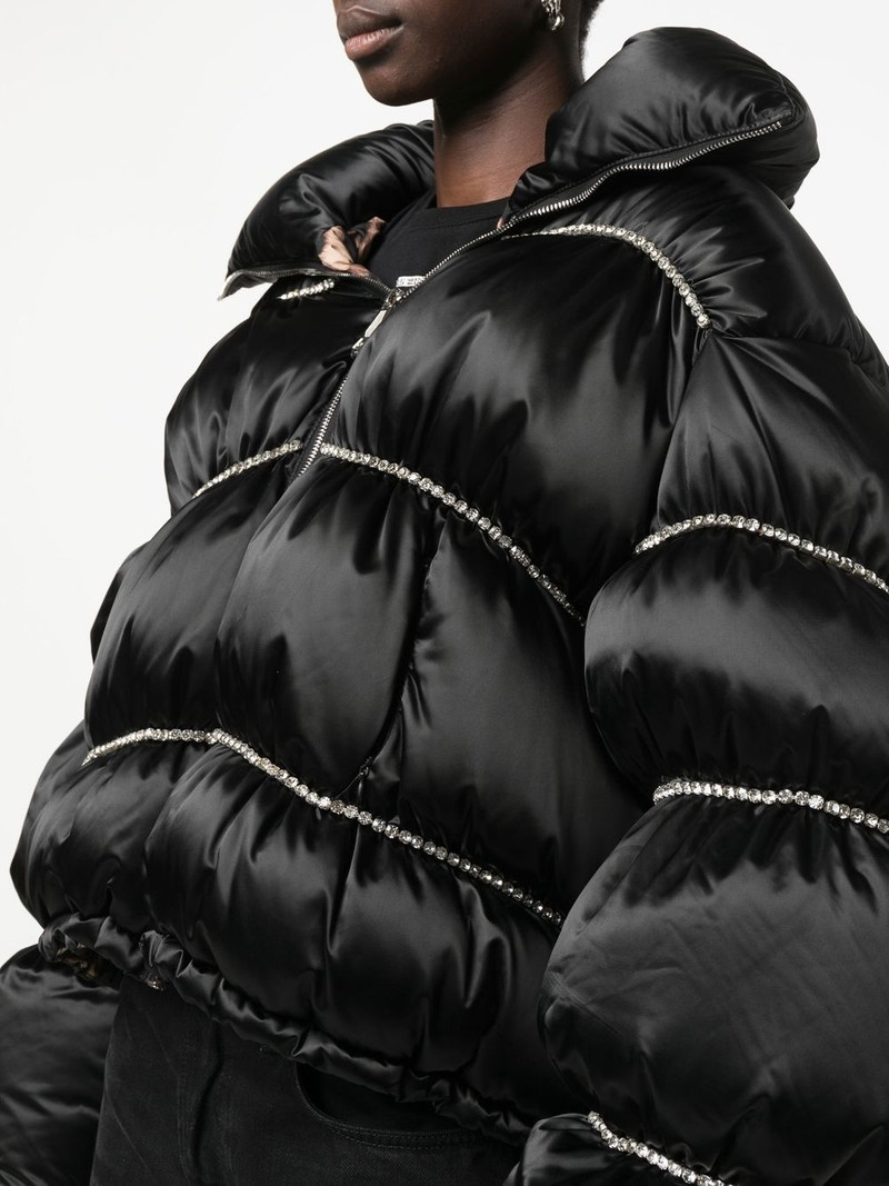 Flame embellished oversized puffer jacket 5