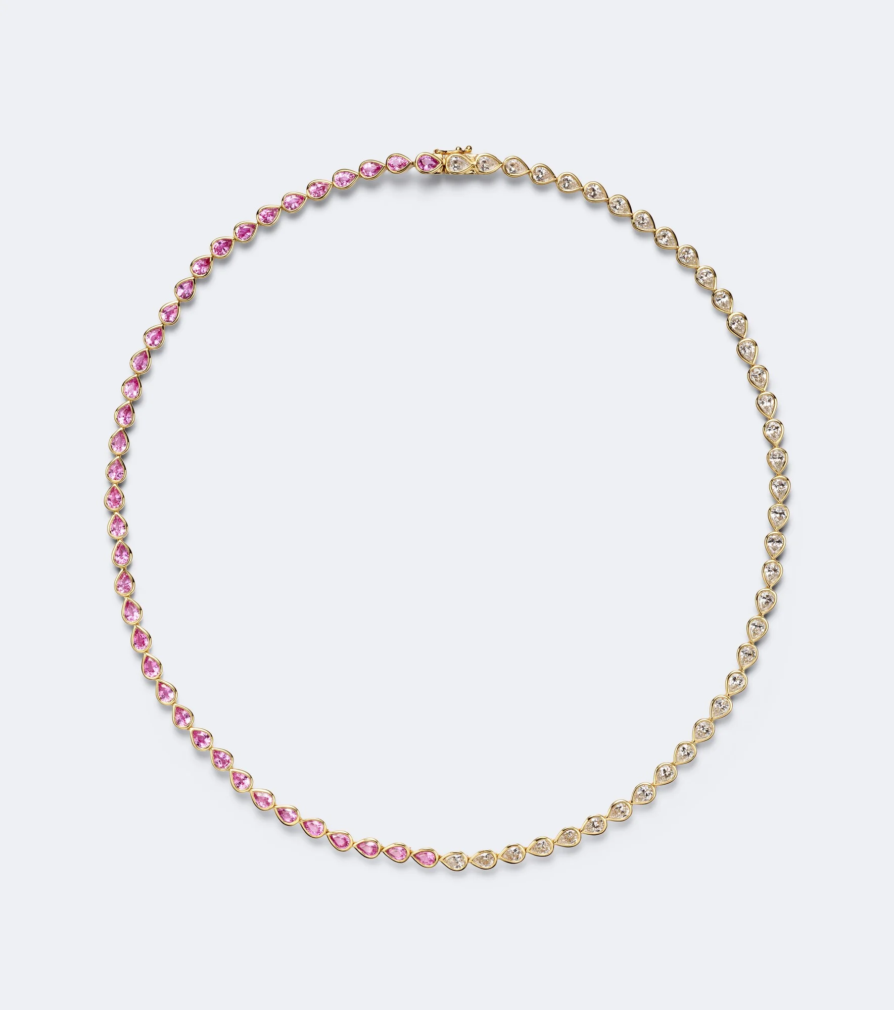 18kt gold choker with sapphires and diamonds - 1