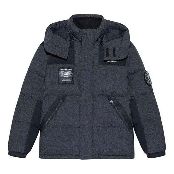 New Balance Hooded Warm Jacket 'Grey Black' NPA43141-BK - 1