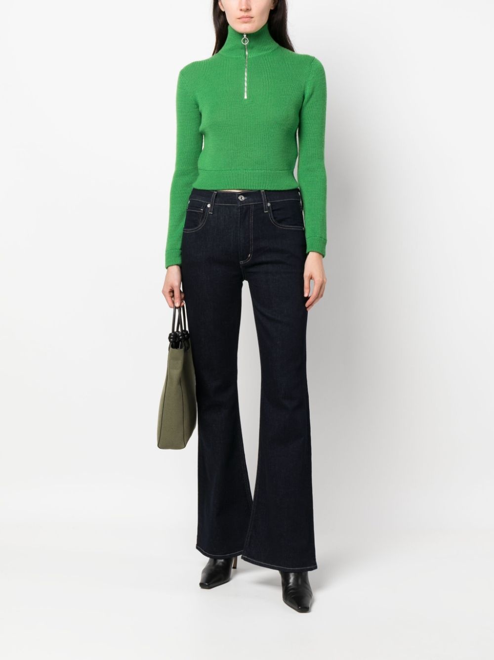 mid-rise flared jeans - 2