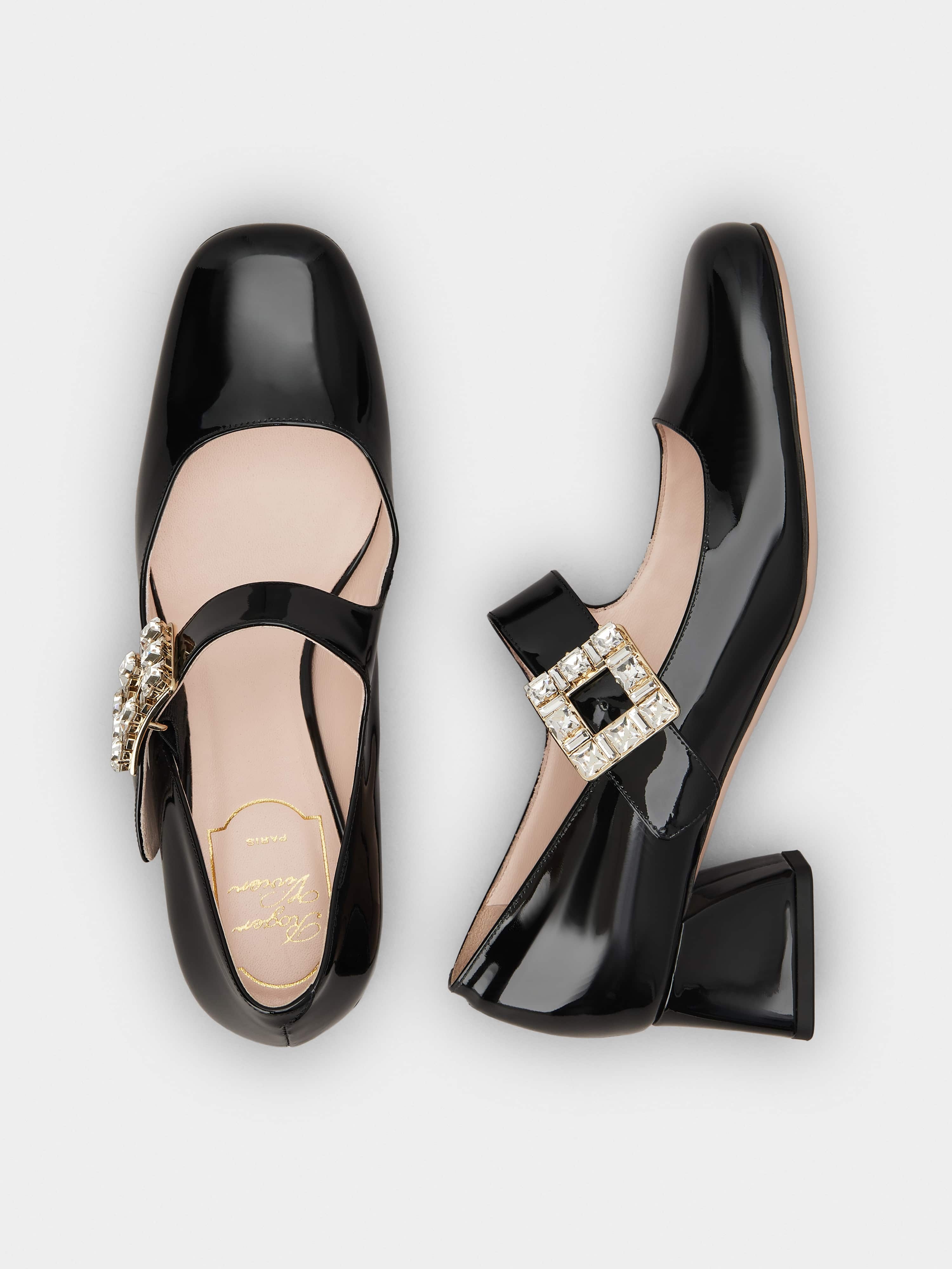 Très Vivier Rhinestone Buckle Babies Pumps - 4