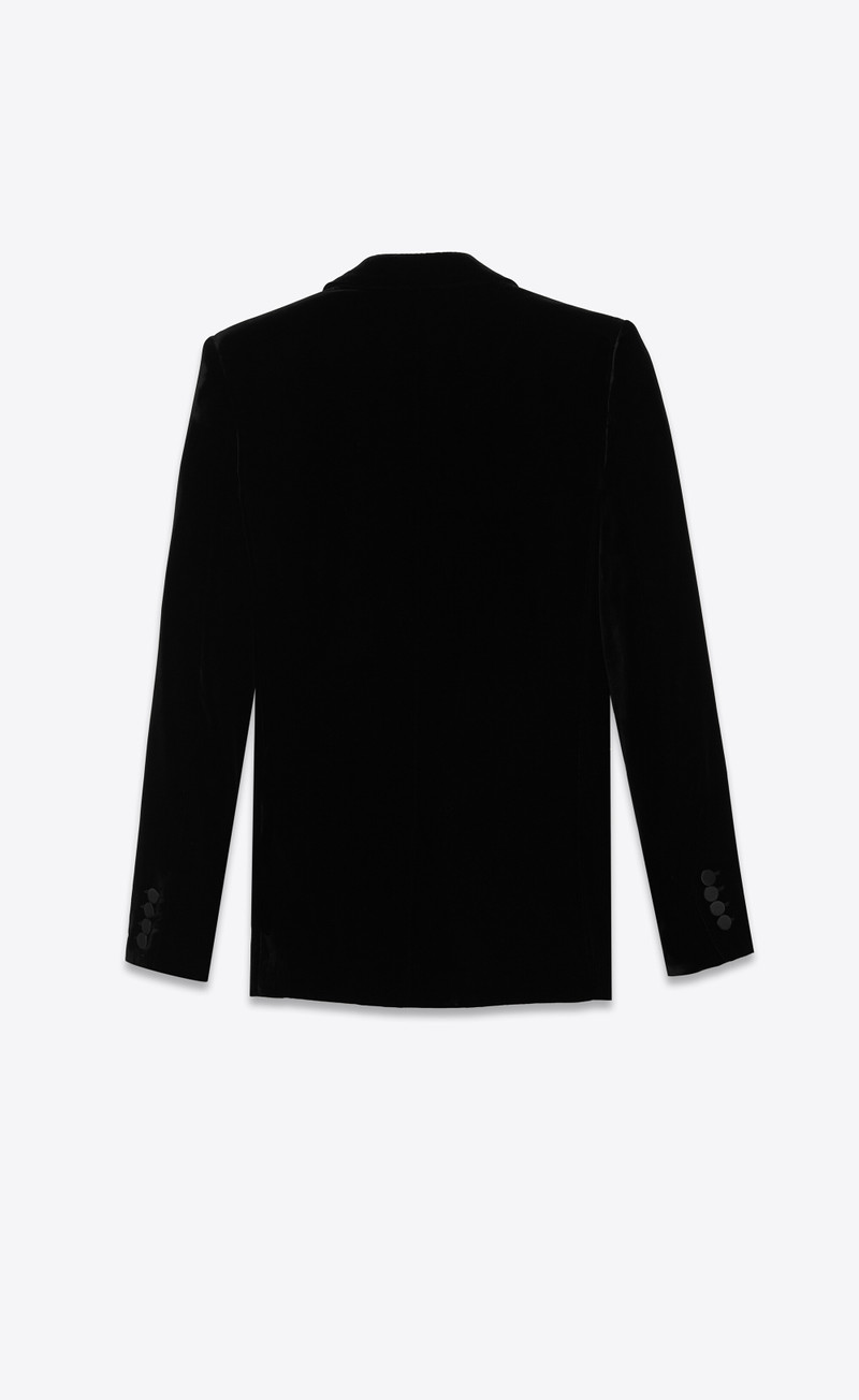 SAINT LAURENT tuxedo jacket in velvet outlook