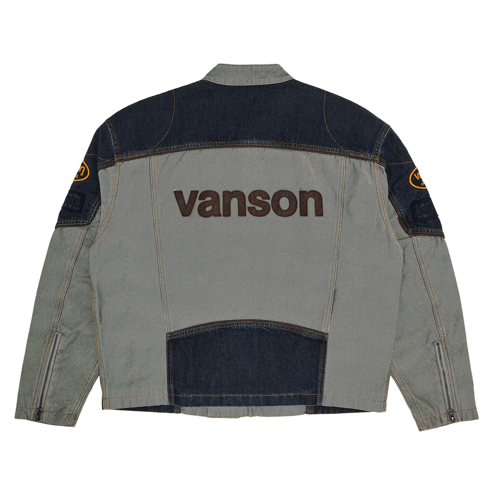 Supreme x Vanson Leathers x Cordura Cotton Jacket 'Denim' - 2