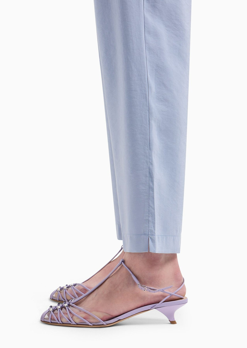 Flowing drawstring trousers in washed matte modal 6