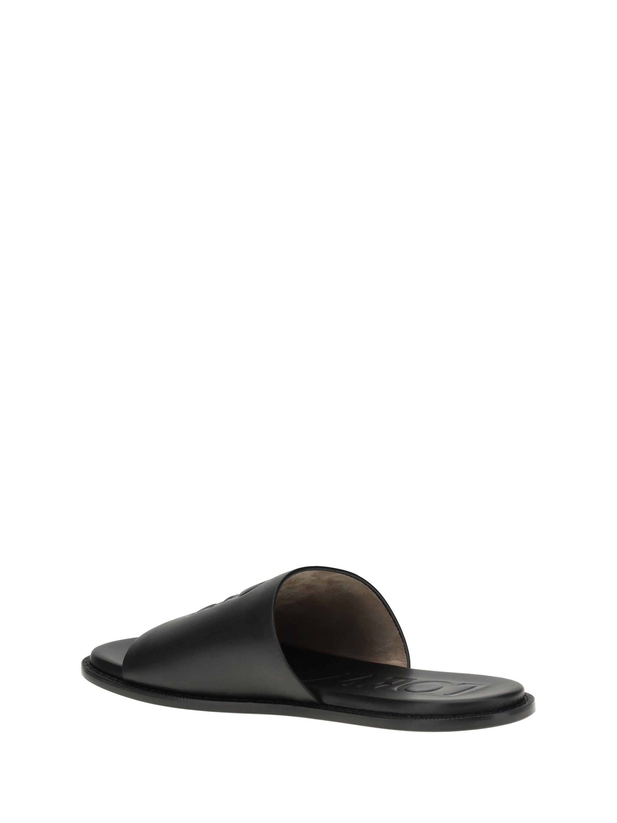 サンダル Loewe Anagram Flex Slide Sandals In Smooth Leather Loewe Men's Flex Anagram Soft Calfskin Slide Sandals