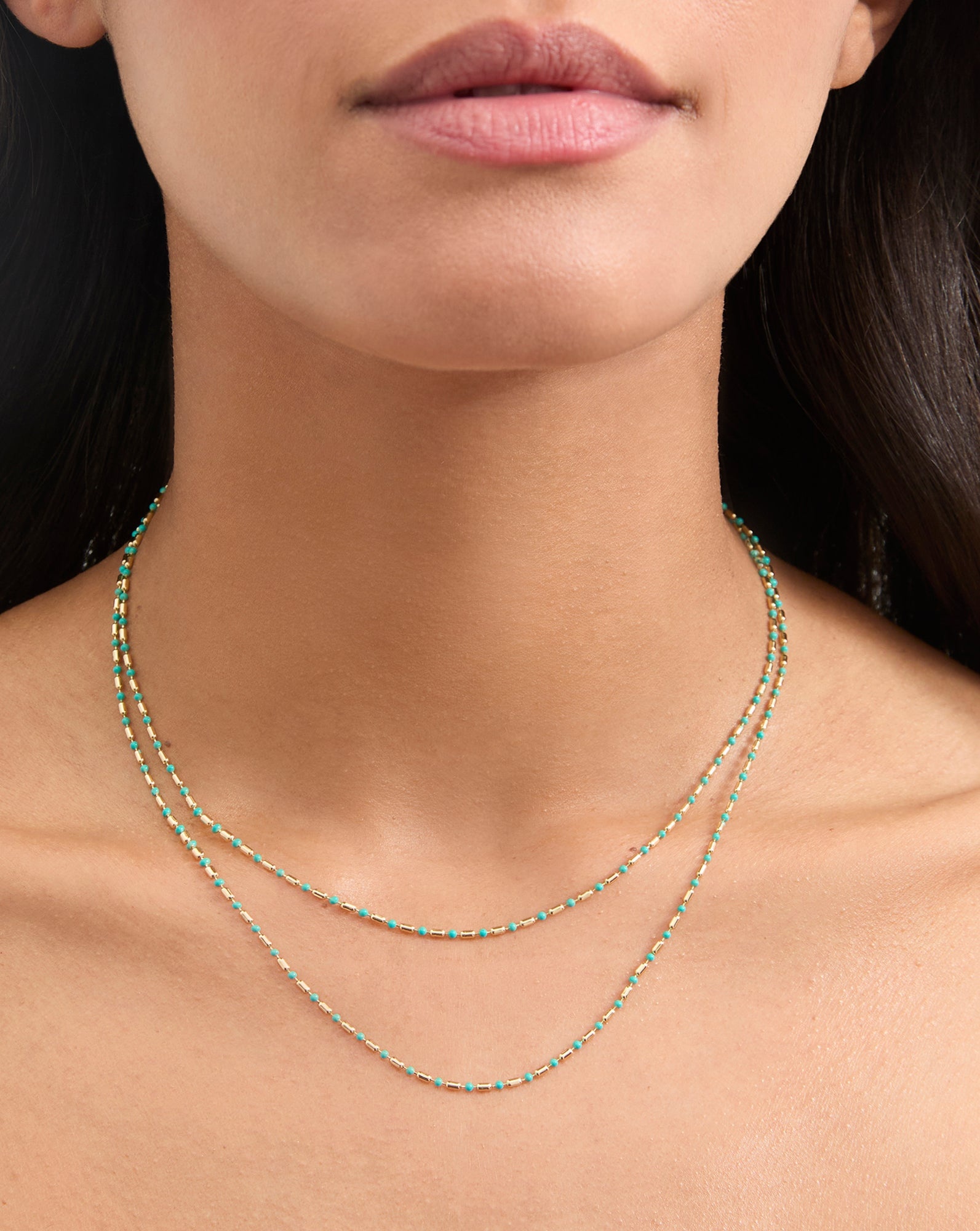 ENAMEL BEAD CHAIN NECKLACE - 5