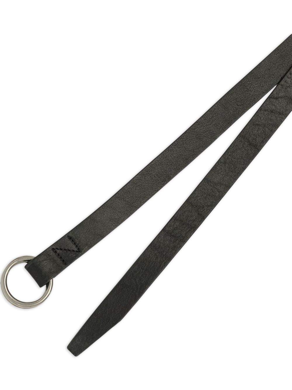 double-ring leather belt - 2