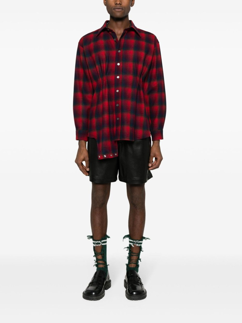 Maison Margiela x Pendleton checked wool playsuit shirt outlook