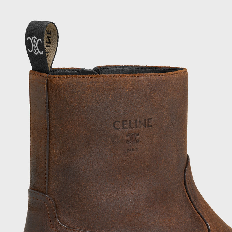 MARGARET - ZIPPED BOOT IN WAXED SUEDE CALFSKIN 5