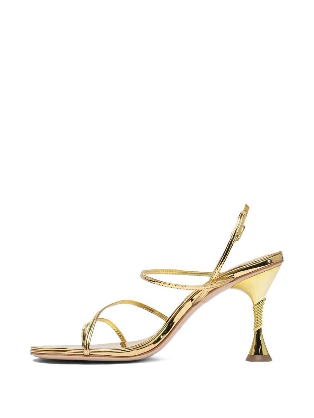 90mm Helix metallic-effect sandals - 4