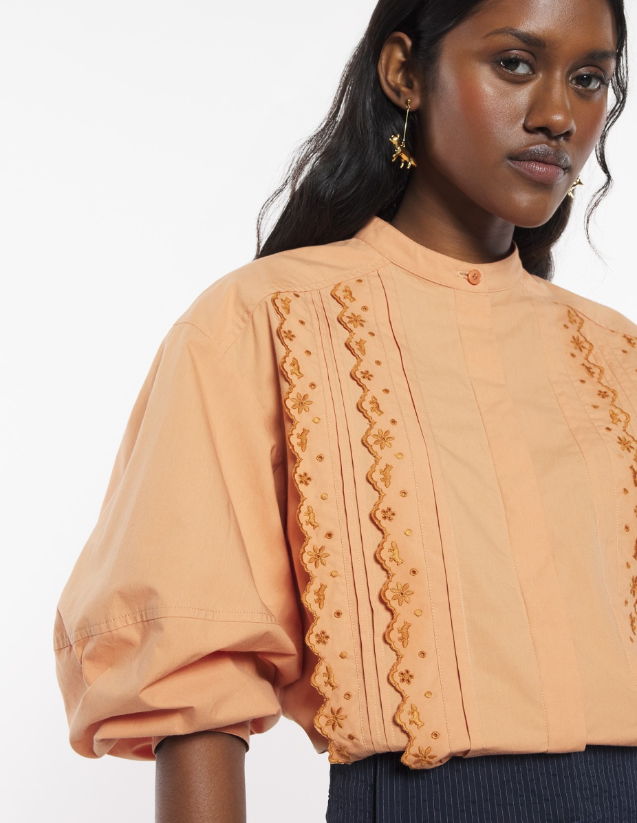 CRAFTED EMBROIDERY MAXI SLEEVE SHIRT - 4
