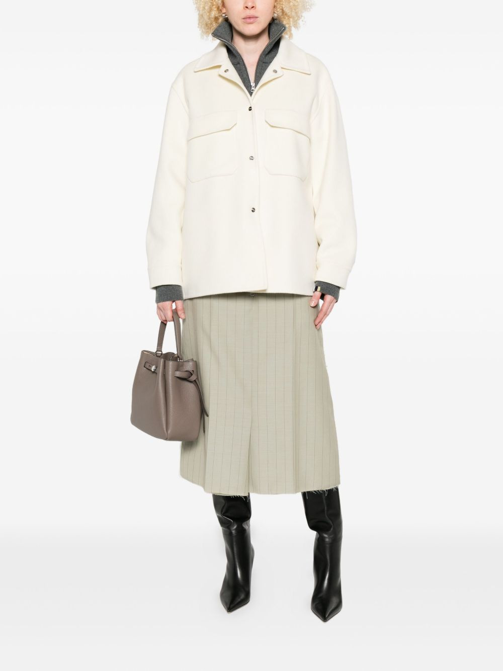 double-pocket wool jacket - 2