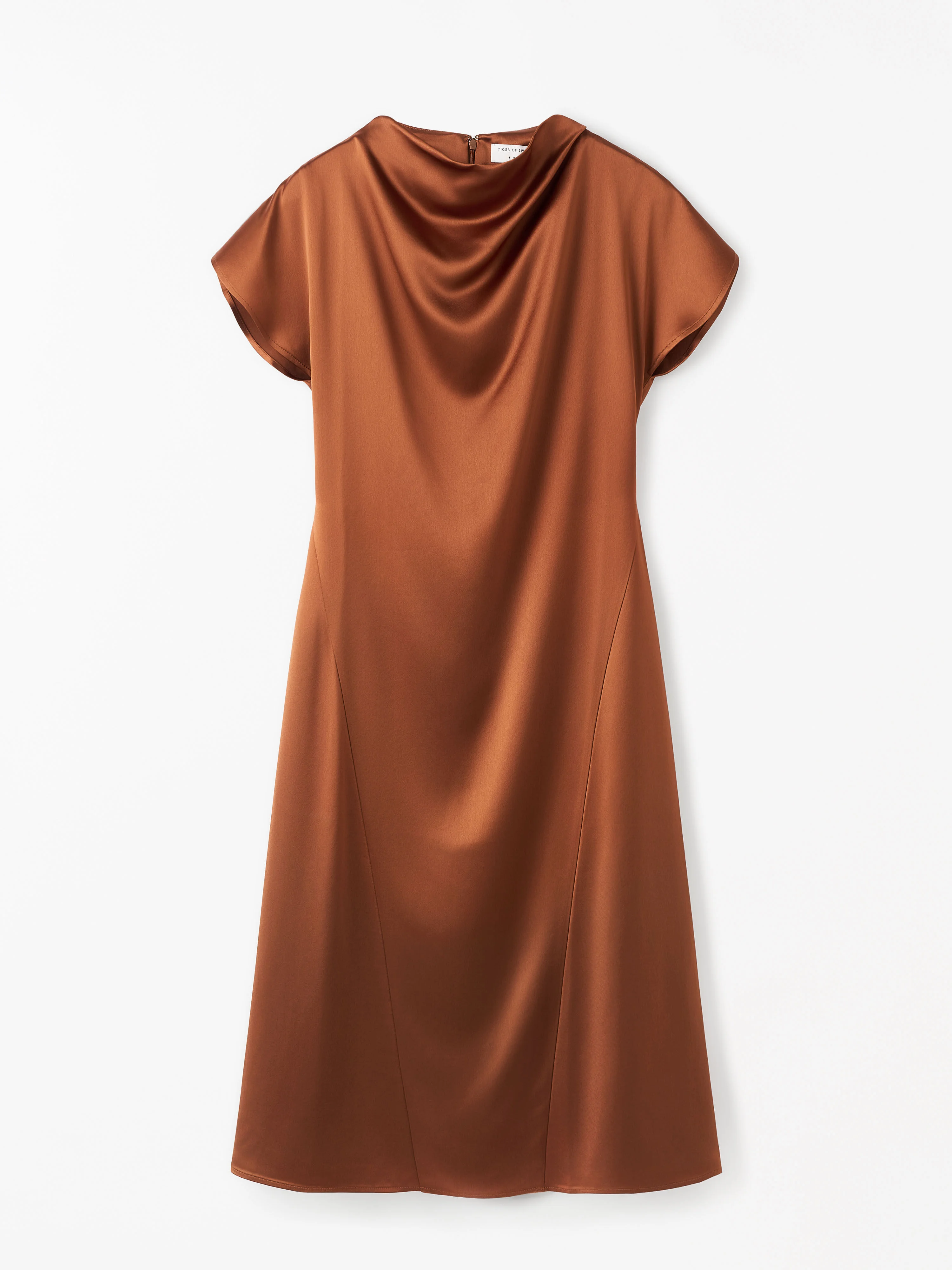 Leilani Draped Satin Dress - 1