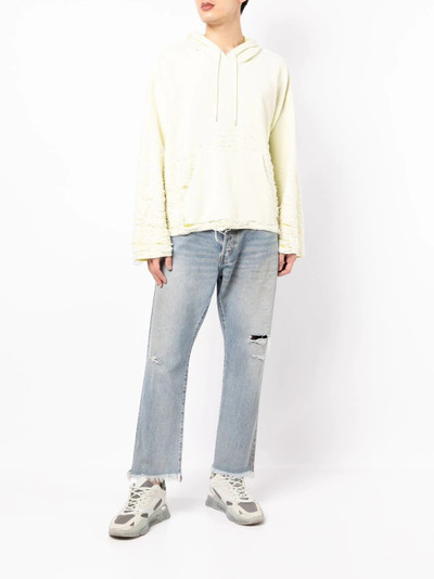 John Elliott distressed-effect pullover hoodie outlook