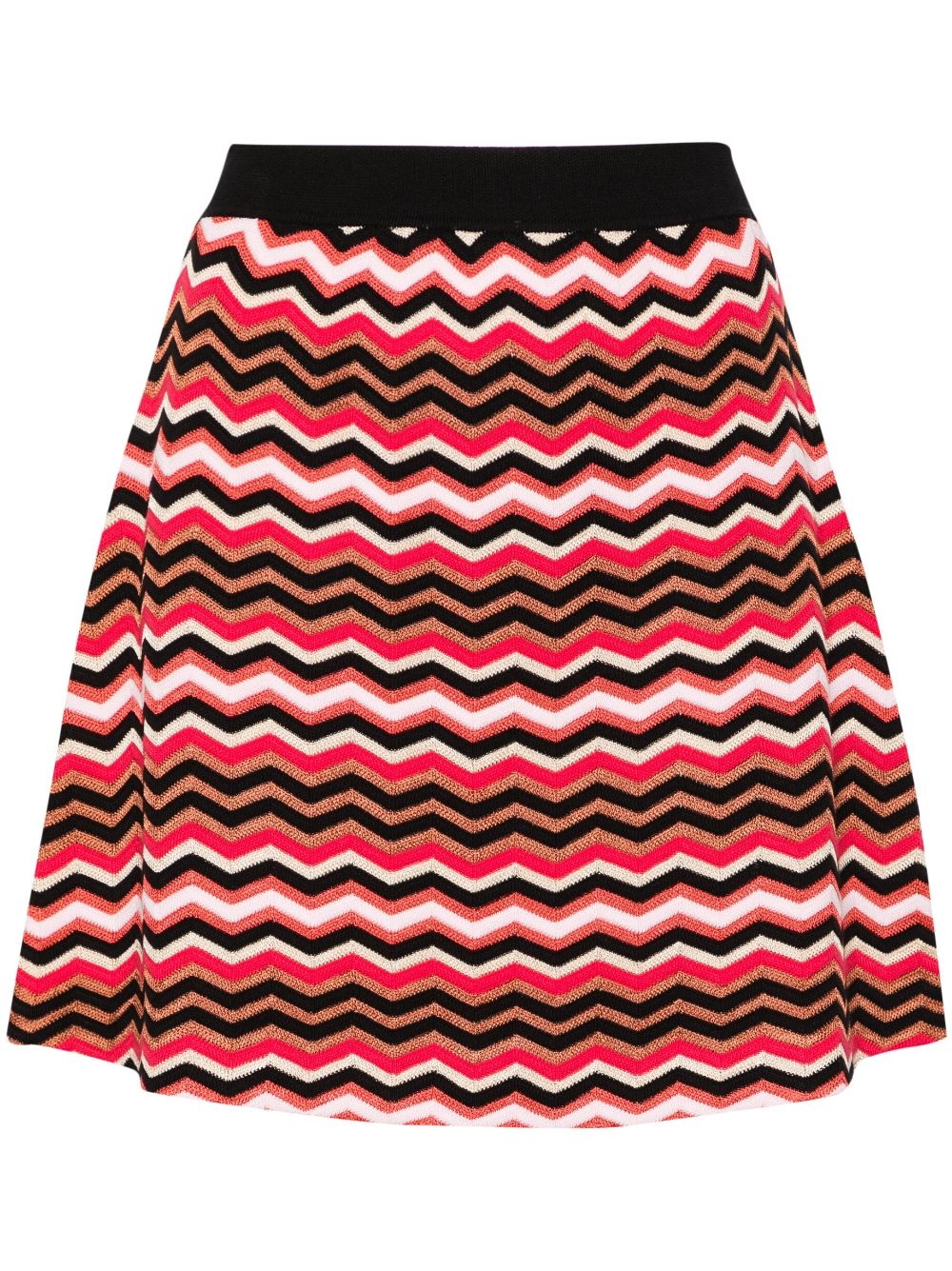 zigzag-woven A-line miniskirt - 1