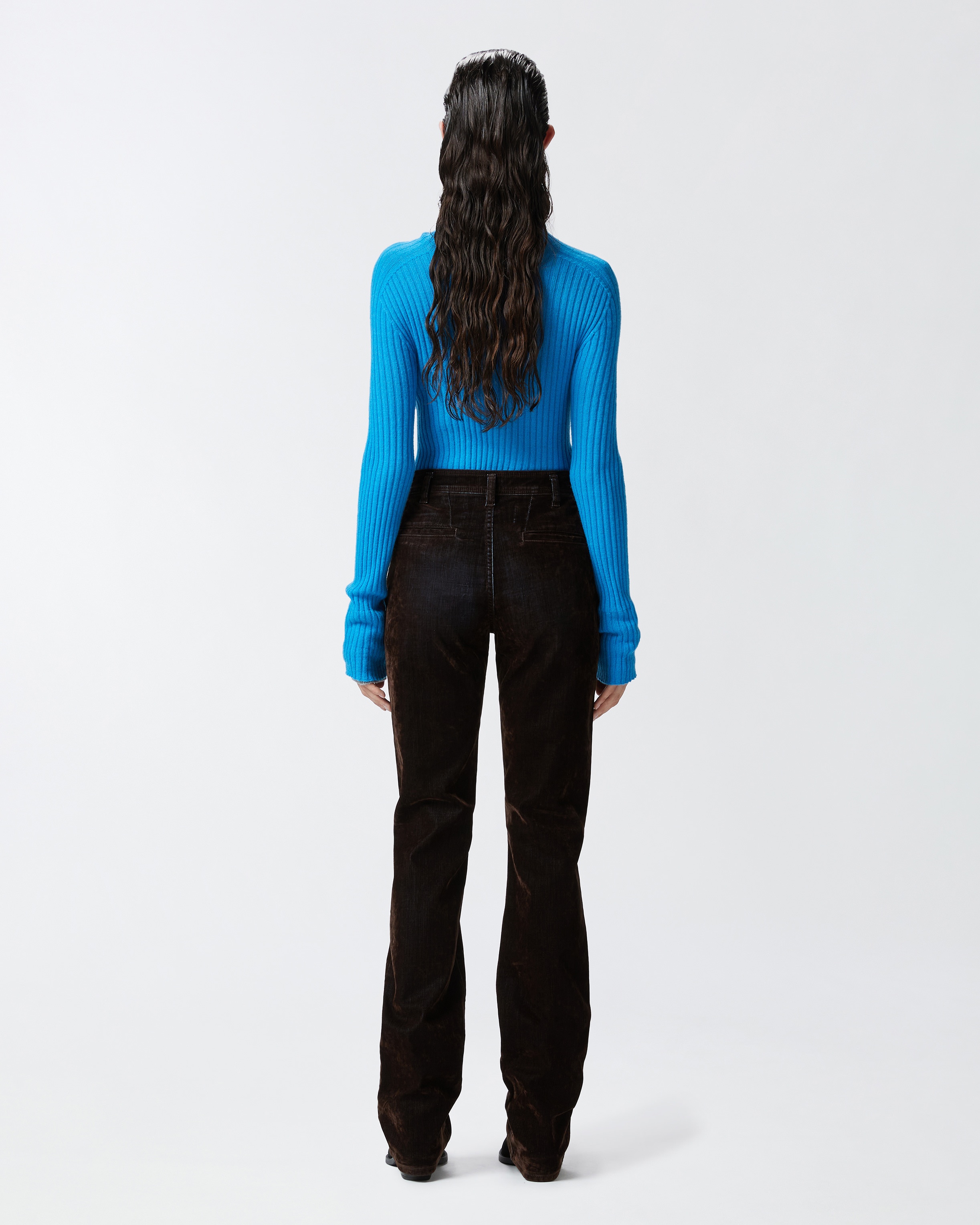DARK JEANS WITH FLOCKING - 4