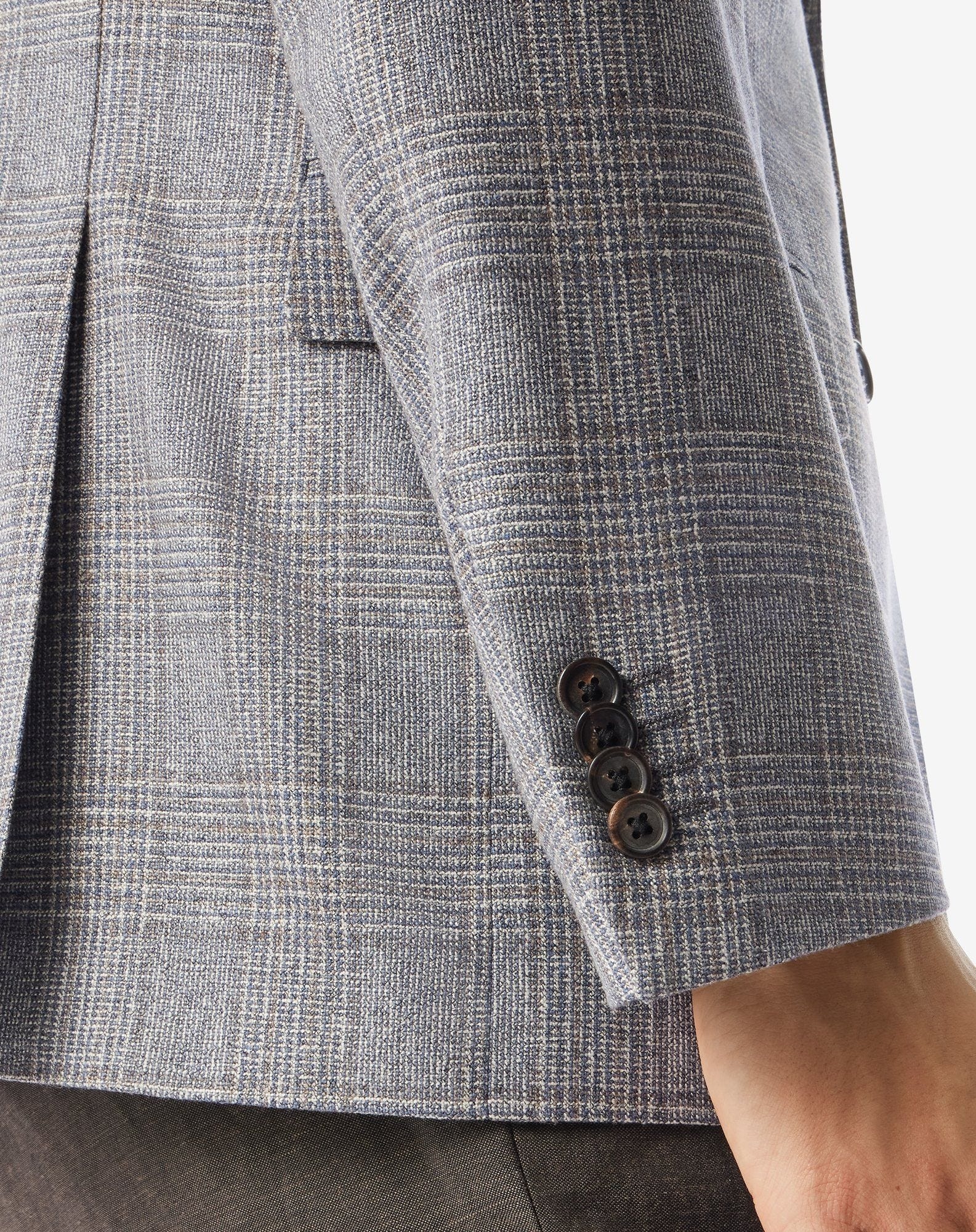 Sugar paper blue silk and wool jacket - 5