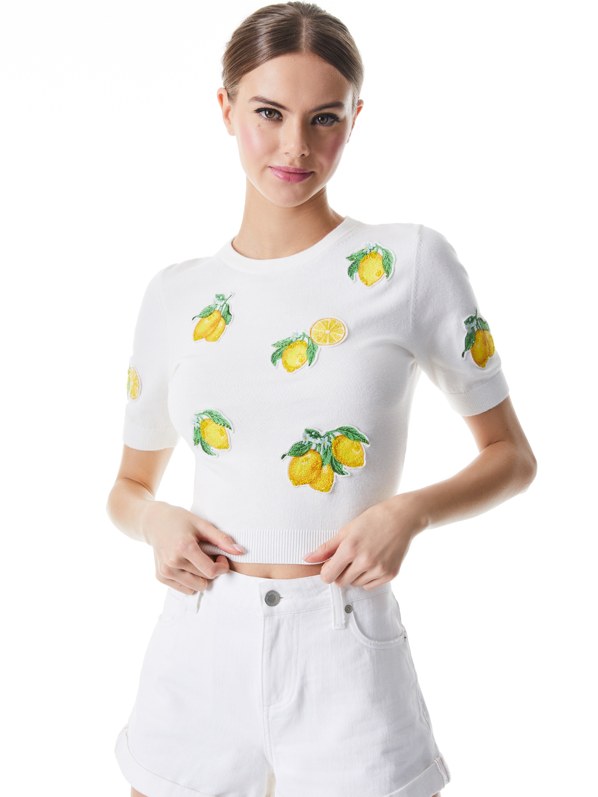 CIARA LEMON EMBELLISHED PULLOVER - 2