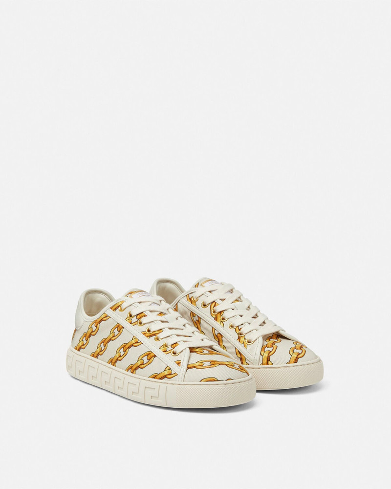 VERSACE Chain Stripes Greca Sneakers outlook